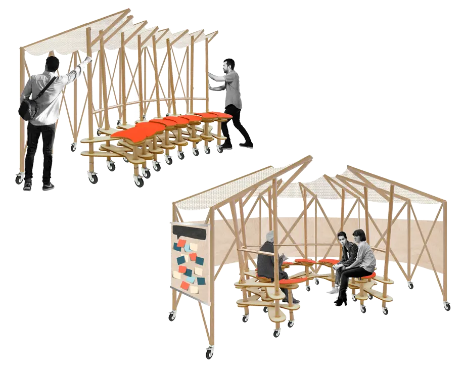 Espace de débat - fermé et ouvert